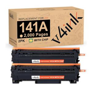 v4ink 141A W1410A Toner Cartridge High Yield 2,000 Pages Replacement for HP 141A Black Laserjet Toner Cartridge for HP Laser Jet M110w MFP M139w M140w Printer Toner (2 Pack, with chip) v4ink 141A W1410A Toner Cartridge High Yield 2,000 Pages Replacement for HP 141A Black Laserjet Toner Cartridge for HP Laser Jet M110w MFP M139w M140w Printer Toner (2 Pack, with chip)