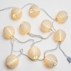 SUNSGNE 8.5Ft Cute White Lantern String Lights, 10 Mini LED Oriental Style White Lanterns Plug in Home & Garden Decorative Lights for Indoor Outdoor Patio Party Wedding Bedroom Bistro Bar