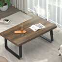 HSH 39" Wood Rectangle Coffee Table for Living Room, Rustic Oak