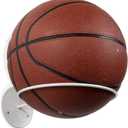 Wallniture Sporta Wall Mount Ball Storage, Ball Holder Organization and Storage Rack for Basketball, Football, Soccer Balls, Metal White