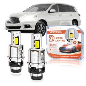 VESTNEXCL D2S HID Bulbs Fit for Infiniti 2014-2020 QX60 QX50 QX56 QX80 M56, 2006-2008 M35 30000LM 6000K White, Dual-sided 30 Chips, Xenon HID Light Replacement, 800% Brightness Pack of 2