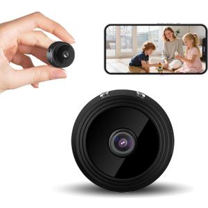 Hidden Camera Mini Spy Camera WiFi 1080P, Wireless Indoor Security Camera with Night Vision & Motion Detection, Nanny Cam for Home Baby Pet Monitor,TF Card Storage (Black)