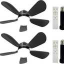 Socket Fan Light With Remote, Screwing Ceiling Fans with Dimmable Lights, 3 Colors 3000K-6500K,Ceiling Fan Light Kit Bulb for Bedroom Living Room Kitchen Garage Dinning Room (1 Pack)