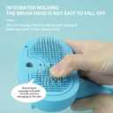 Cat Dog Grooming Brush 5-in-1 Pet Grooming Spray Brush Comb for Massaging and Cleaning Shedding Pet Hair, 1-Touch Release Button for Long/Short Hair Pets (Pink)