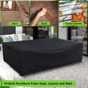 Patio Furniture Covers Waterproof, Heavy Duty 600D Outdoor Furniture Covers for Outside Sectional Sofa Set,Tear Resistance and Anti-UV, Black,126"L x 64"W x 28"H