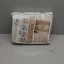 105 Inch Curtains Drapes Pinch Pleated Memory Trained Back Tab Light Filtering Semi Sheer Linen Textured Curtain for Bedroom Living Room with Hooks Window Panels 105 Inches Long 50 Inch Wide (Natural)