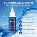 6 Pack 5% Minoxidil with Biotin, Hair Growth Treatment, Minoxidil Hair and Beard Growth Serum, Minoxidil for Men and Women, Supports Thicker and Fuller Hair & Beard (12 fl oz, 6 Month Supply)