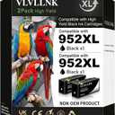 Replacement for 952XL Black Ink Cartridges Compatible for HP 952XL Ink Cartridges Combo Pack for 952 XL Work with OfficeJet Pro 8710 7740 8720 8715 8210 8703 OfficeJet 8702 (2 Black)