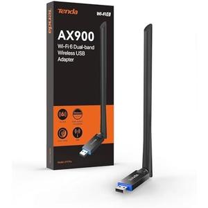 Tenda AX900 WiFi Adapter WiFi 6- Dual-Band 600Mbps 5GHz/ 286Mbps 2.4GHz, 6dBi High Gain Antenna, Wireless WiFi Adapter for Windows 11/10/7 USB WiFi Dongle (U11Pro)