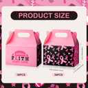 Faccito 72 Pcs Pink out Football Breast Cancer Awareness Gift Boxes Bag Faith Hope Ribbon Bow Treat Candy Cake Bakery Cookie Box for Office Women Lady Fundraiser Donation Charity Events Favors