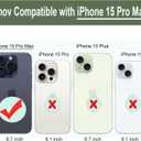 Unov Case Compatible with iPhone 15 Pro Max 5G Soft TPU Slim Protective Case with Dino Rainbow Dinosaur Dragon Card Holder Back Cover Case Wine Red