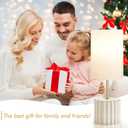 GyroVu Ceramic Small Table Lamp Set of 2, Adjustable Color Temperature Bedside Nightstand Lamps with Pull Chain for Bedroom Living Room Reading, 2 Bulbs (White)