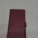 SUANPOT for Samsung Galaxy S22 Ultra with RFID Blocking Leather Wallet case Credit Card Holder,Flip Folio Book Phone case Shockproof Cover Women Men for Samsung S22 Ultra case Wallet Red Only1