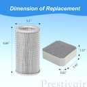 Prestivair PECO Air Purifier Filter Kit Compatible with Molekule Air Purifier, Replacement Filter Include 1 Pcs HEPA + 2 Pcs Activated Carbon