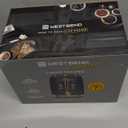 West Bend Timeless 2-Slice Toaster with 7 Browning Levels, Bagel/Waffle/Defrost Settings, High-Lift Lever, Anti-Jam, Easy-Clean Crumb Tray, 2-Slice, Blue/Gold