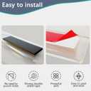 3X5 Inch Clear Acrylic Sign Holder  Reusable Adhesive & Magnetic Strip Included  Peel & Stick Wall/Tabletop Display for Menus, Labels, Signage (10 Pack)