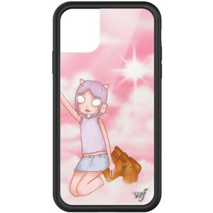 Wildflower Cases - Compatible with Apple iPhone 11 | Protective Black Bumper, 4ft Drop Test Certified, Women Owned Small Business | Enya Collab - Pink White Clouds Sky Dainty Cute Trendy