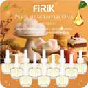 Plug In Refills Air Freshener, Dreamy Marshmallow, Sicilian Lemon, Golden Apple, Vanilla Cake, for Home and Bathroom 7.92 Fl Oz, 12 Count, Compatible with Air Wick & Glade, Not Include Glade Plus