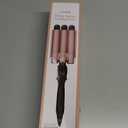 kuwa Crimper Hair Tool,3 Barrel Curling Iron,hairCrimper for Women,Hair Waver with LCD Temperature Display,Long-Lasting Natural Tight Waves (Rose Gold)