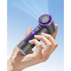 Portable Handheld Fan,4000mAh Rechargeable Turbo Personal Mini Fan,Pocket Design for Travel,Concerts,Sports Games,Camping,Hiking,Best Gifts for Women in Summer (Black)