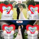 6FT Inflatable Heart Bell Decoration,Valentine's Day Inflatable Decoration,with Built-in Color Flashing Lights, Outdoor Inflatable Decoration for Wedding Celebrations and Proposals