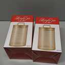 16oz Gold Storage Jar with Lid – Clear PET Canister for Kitchen, Bathroom, or Office | Airtight Decorative Container for Snacks, Bath Bombs, Cotton Balls, and More Pack of 2