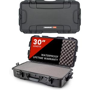 NANUK Hard Case with Foam & Wheels - 30" to 55" Long, Customizable Foam Insert, IP67 Waterproof & Crushproof, Rugged Construction for Ultimate Protection, Made in Canada