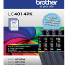 Brother Genuine LC4014PKS Standard Yield 4Pack Ink Cartridges – Includes 1 Cartridge Each of Black, Cyan, Magenta and Yellow