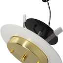 5/6 Inch Recessed Can Light Conversion Kit,for Ceiling Light Fixture,Pendant Light,Ceiling Fan Compatible.Instant Convert to Hanging Light, Gold 1 Pack