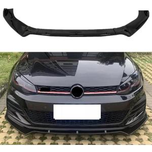 Front Bumper Lip Spoiler Splitter Fit for Compatible with Volkswagen VW Golf GTI/Golf R/R-line MK7 7.5 2015-2021 Air Chin Body Kit Accessories (Gloss Black)
