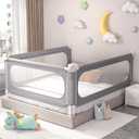 yulongtengfei 3-Piece King Size Bed Rail for Toddlers - Adjustable Height Guard with Sturdy Installation, Kids Safety Bed Rail for King Size Bed
