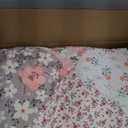 Whale Flotilla Patchwork Quilts Queen Size, Extra Soft Boho Floral Bedspreads for Bed Reversible Lightweight Full Queen Quilt Bedding Set Printed Coverlets with 2 Pillow Shams for All Seasons, Pink