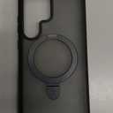 TORRAS Magnetic Designed for Samsung Galaxy S23 Ultra Case [Compatible with Magsafe] Stand, [Military Grade Drop Tested] Shockproof Translucent Slim Protective Ostand, Black