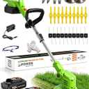 Electric Weed Wacker,21V Lightweight Cordless Weed Eater with Metal Blade
