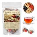 Ginseng Five Treasures Tea  Natural Herbal Detox Tea Bags, Traditional Chinese Blend for Gentle Daily Balance & Kidney Wellness, for Men & Women