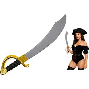 Nicky Bigs Novelties Deluxe Plastic Pirate Sword Buccaneer Cutlass Prop Weapon Costume