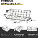 Yddsky Porch Swing Cushions,Waterproof Bench Cushion for Outdoor Furniture,2-3 Seater Replacement Thickened Swing Cushion with Ties,Patio,Outdoor,Backyard and Garden60x40,Dark Green, 60x40in