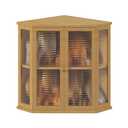 WouZglk Extra Large Corner Bread Box for Kitchen Countertop, 16.5 inch Bamboo Double Layer Bread Storage with Glass Wavy Door Panel, Eco-Friendly and Stylish Design(Bamboo)