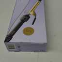 HOT TOOLS New and Improved 24K Gold Professional 1" Extended Barrel Curling Iron with Clamp for Bouncy Curls | 24K Gold Technology for Long-Lasting Results & Longer Barrel for Easy Styling (1 inch)