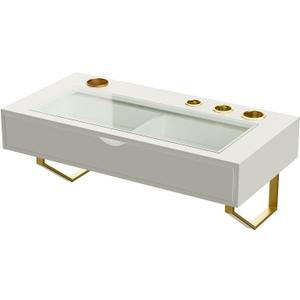 Floating Vanity Makeup Table, 31 inch Wall Mounted Desk for Bedroom Dressing Room, Vanity Shelf with Drawer, White