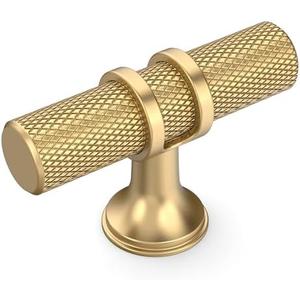 Amerdeco 10 Pack Champagne Bronze Cabinet Knobs 2 Inch Length Single Hole T Bar Kitchen Cabinet Knob Knurled Cabinet Pulls for Drawer Cupboard Amerdeco 10 Pack Champagne Bronze Cabinet Knobs 2 Inch Length Single Hole T Bar Kitchen Cabinet Knob Knurled Cabinet Pulls for Drawer Cupboard