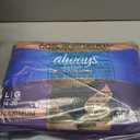 Always Discreet Boutique Incontinence and Postpartum Underwear for Women, Maximum Protection, Large, Black, 18 Count