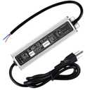 LED Driver 60W IP67 Waterproof Low Voltage Transformer Adapter, AC90-265V to DC12V 5A Power Supply with 3-Prong Plug 3.3 Feet Cable, Efficient Converter for LED Strip Lighting, Outdoor and Indoor Use
