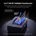 InAndOn Karaoke Machine: All-in-one Karaoke Player with 12.2" HD Touchscreen, 2 UHF Wireless Mics, 800W Peak Power 6.5in Subwoofers Professional KTV Singing Karaoke Machine System Black