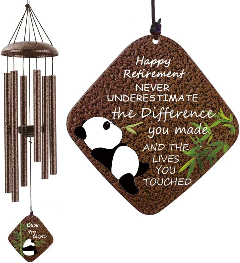 Happy Retirement Gifts for Woman Men, Funny Retirement Wind Chimes & Party Decorations, Going Away Gifts for Coworker Women Colleague Boss Teacher Nurse Military,32"