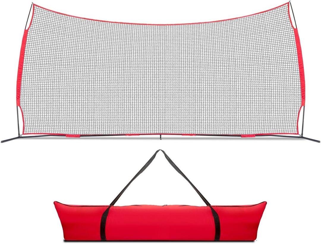 20x10 Lacrosse Backstop Heavy Duty Lacrosse Backstop Netting, 200 Sq Ft Ball Stop Net for Backyard | Baseball, Soccer, Softball, Basketball, Hockey & Multi-Sport Training | Easy Setup, Portable