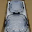 Liuruiyu 8 Pack Glass Food Storage Containers with Lids, Meal Prep Containers, Airtight Bento Boxes with Leak Proof Locking for Microwave, Oven, Freezer and Dishwasher, BPA Free (transparent)