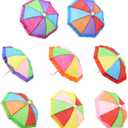 5 x UV Protection Phone Umbrella for Sun,Universal Adjustable Piggy Suction Cup Phone Stand Umbrella,Sun Shade (Colorful-Random Color)