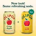 OLIPOP Prebiotic Soda Pop, Crisp Apple, Pantry Pack Packed with Prebiotics, Fiber, and Botanicals, Gluten Free, GMO Free, 12oz (12-Cans) (EXP 01/13/28)