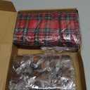 COTTON CRAFT Christmas Tartan Plaid Napkins -12 Pack Cloth Napkins - Xmas Holiday Lunch Brunch Dinner Party Festive Celebration - Paperless Reusable Washable Table Napkin -17x17 Red Green